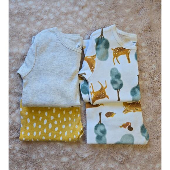 Carter's 4 piece Deer pajama set in 3T - Picture 3 of 3